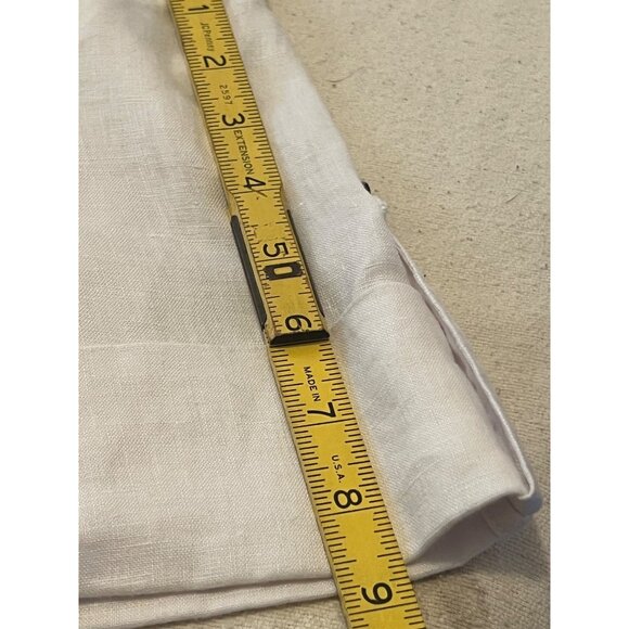 Coupe Collection 100% Linen White1/4 Buttoned Collared Blouse - Picture 14 of 16